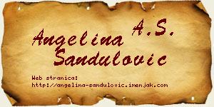 Angelina Sandulović vizit kartica